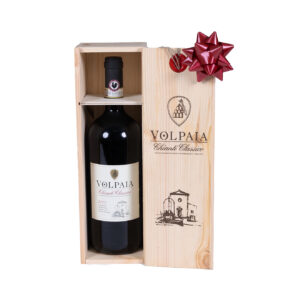 029 WINE IN WOODEN PRESENT
